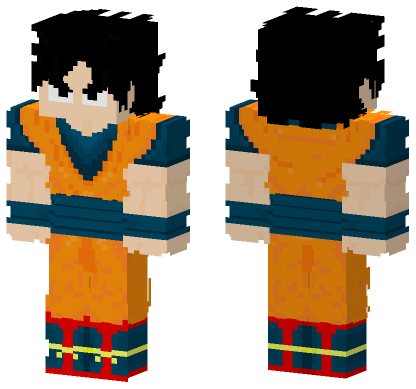 Goku Anime Outfit Minecraft Bedrock skin