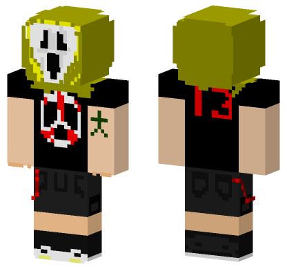 Gold Ghostface Mask Minecraft Bedrock skin