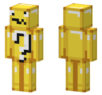 Gold Lucky Block Minecraft Bedrock skin