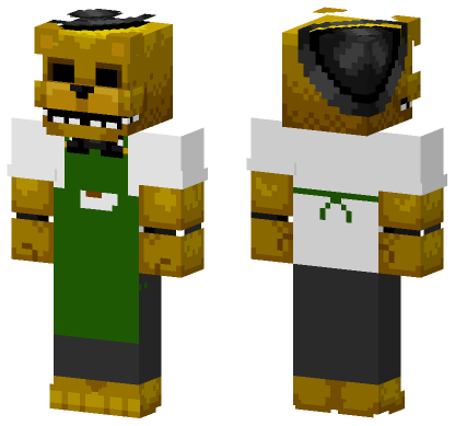 Golden Freddy Coffee Worker Minecraft Bedrock skin