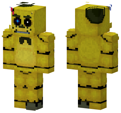 Golden Freddy Fnaf Minecraft Bedrock skin