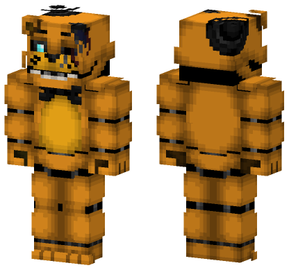 Golden Freddy FNaF Movie Minecraft Bedrock skin