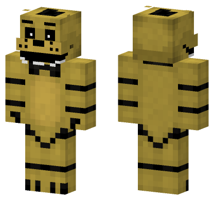 Golden Freddy Remastered Minecraft Bedrock skin