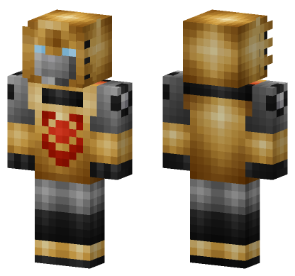Golden Knight Armor Minecraft Bedrock skin