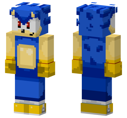Golden Sonic Minecraft Bedrock skin