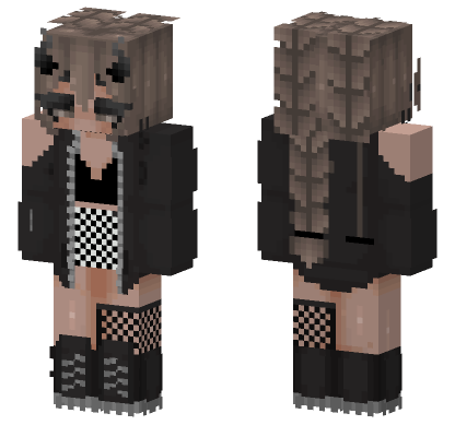 Goth Devil Girl Minecraft Bedrock skin