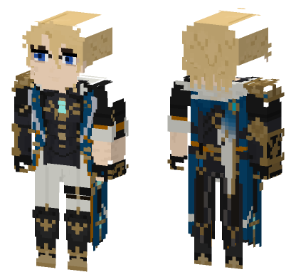 Grandmaster Varka Genshin Impact Minecraft Bedrock skin
