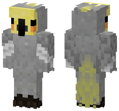 Gray Parrot Minecraft Bedrock skin
