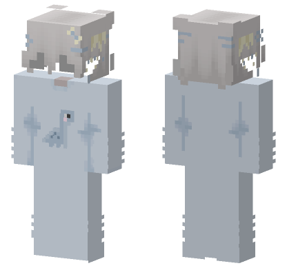 Gray Pigeon Outfit Minecraft Bedrock skin