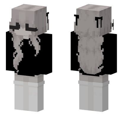 Gray Wolf Girl Minecraft Bedrock skin