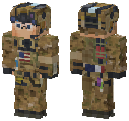 Green Beret US Army Special Forces Minecraft Bedrock skin