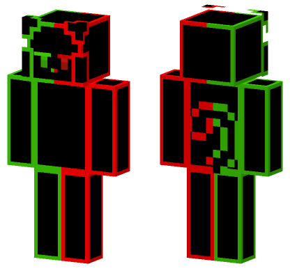 Green Black Creeper Minecraft Bedrock skin
