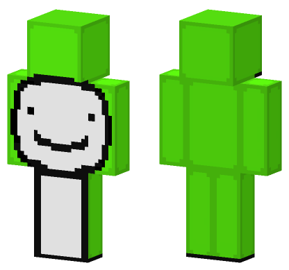 Green Cartoon Character Minecraft Bedrock skin
