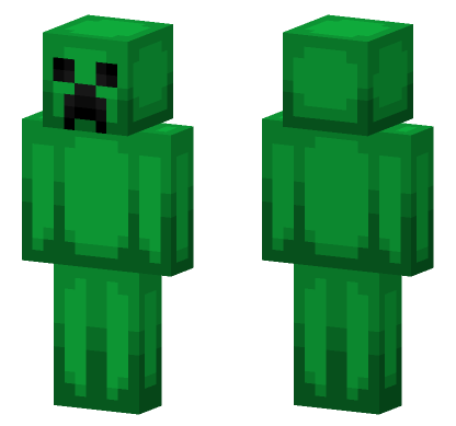 Green Creeper Skin Minecraft Bedrock skin