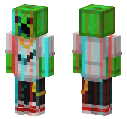 Green Creeper Skin Minecraft Bedrock skin