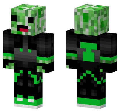 Green Creeper Vibe Minecraft Bedrock skin