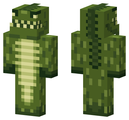 Green Crocodile Skin Minecraft Bedrock skin