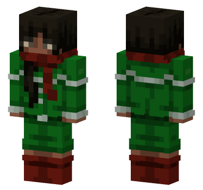 Green Girl Skin Minecraft Bedrock skin