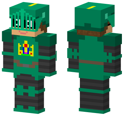 Green Knight With Mask Minecraft Bedrock skin