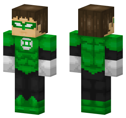 Green Lantern Hal Jordan Minecraft Bedrock skin