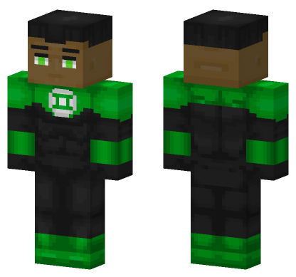 Green Lantern John Stewart Minecraft Bedrock skin