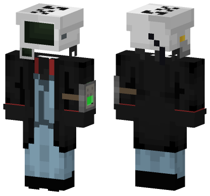 Green Lazer Cameraman Minecraft Bedrock skin