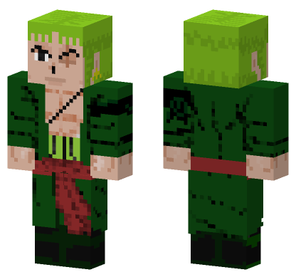 Green Leafy Warrior Minecraft Bedrock skin
