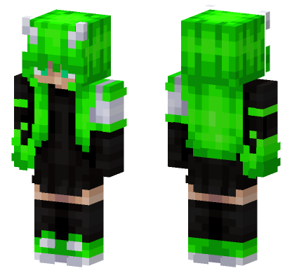 Green Neon Outfit Minecraft Bedrock skin