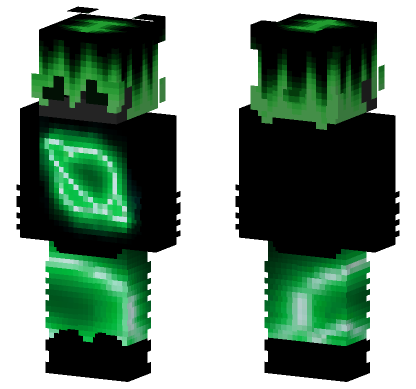 Green Neon Skin Minecraft Bedrock skin