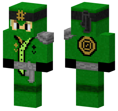 Green Ninja Outfit Minecraft Bedrock skin