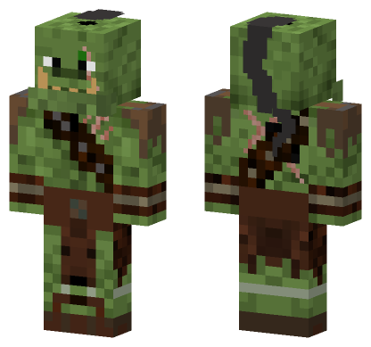 Green Orc Warrior Minecraft Bedrock skin