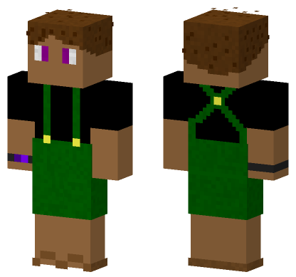 Green Overall Boy Minecraft Bedrock skin