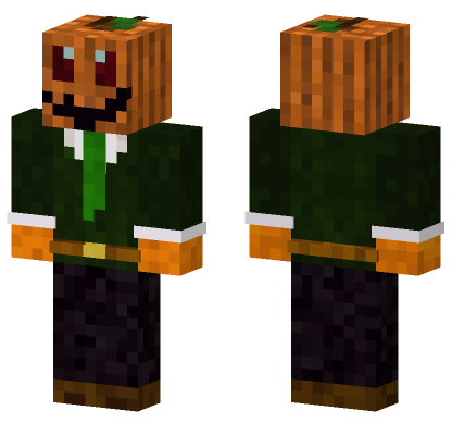 Green Pumpkin Suit Minecraft Bedrock skin