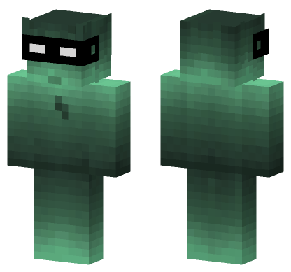 Green Skeleton Minecraft Bedrock skin