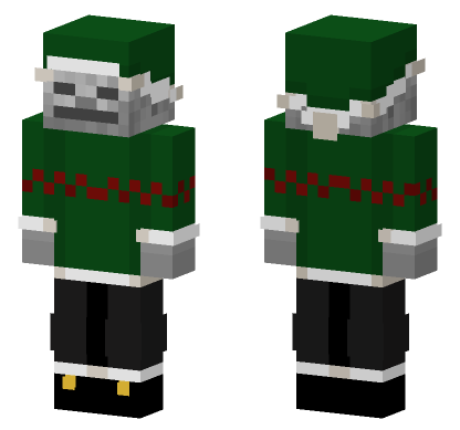 Green Skeleton Minecraft Bedrock skin
