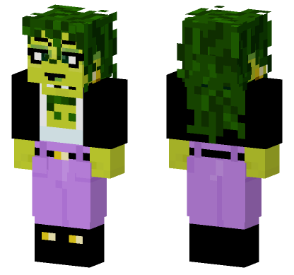 Green Vine Girl Minecraft Bedrock skin