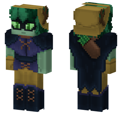 Green Witch Minecraft Bedrock skin
