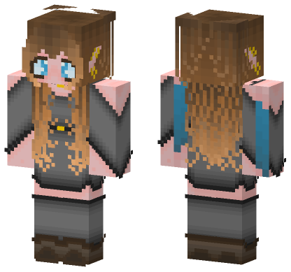 Grey Elf Girl Minecraft Bedrock skin