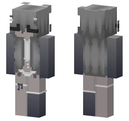Grey Hooded Figure Minecraft Bedrock skin