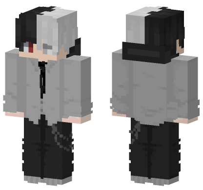 Grey Hoodie Character Minecraft Bedrock skin