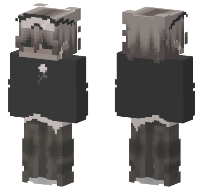 Grey Hoodie Outfit Minecraft Bedrock skin