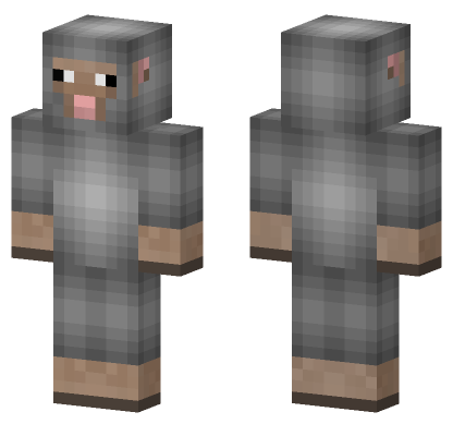 Grey Sheep Skin Minecraft Bedrock skin