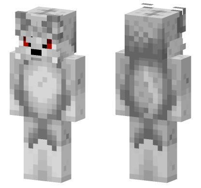Grey Wolf 4 Minecraft Bedrock skin