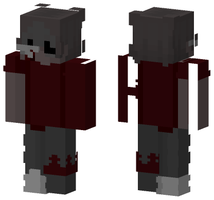 Grey Wolf Boy Minecraft Bedrock skin