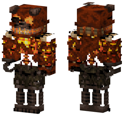 Grim Foxy Halloween Minecraft Bedrock skin