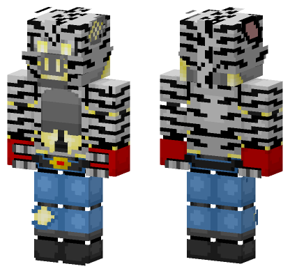 Grimm Zander Zebra Minecraft Bedrock skin