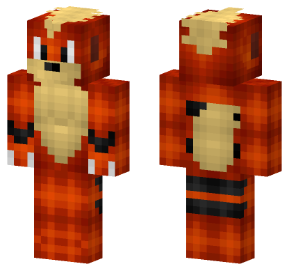 Growlithe Pokemon Skin Minecraft Bedrock skin