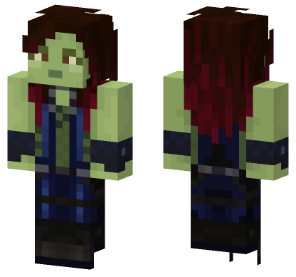Guardians Of The Galaxy Gamora Minecraft Bedrock skin