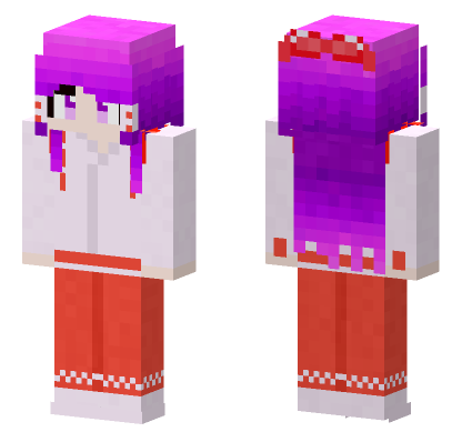 Hakurei Reimu Lotus Land Story Minecraft Bedrock skin