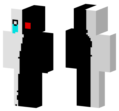 Half Corrupted Figure Minecraft Bedrock skin
